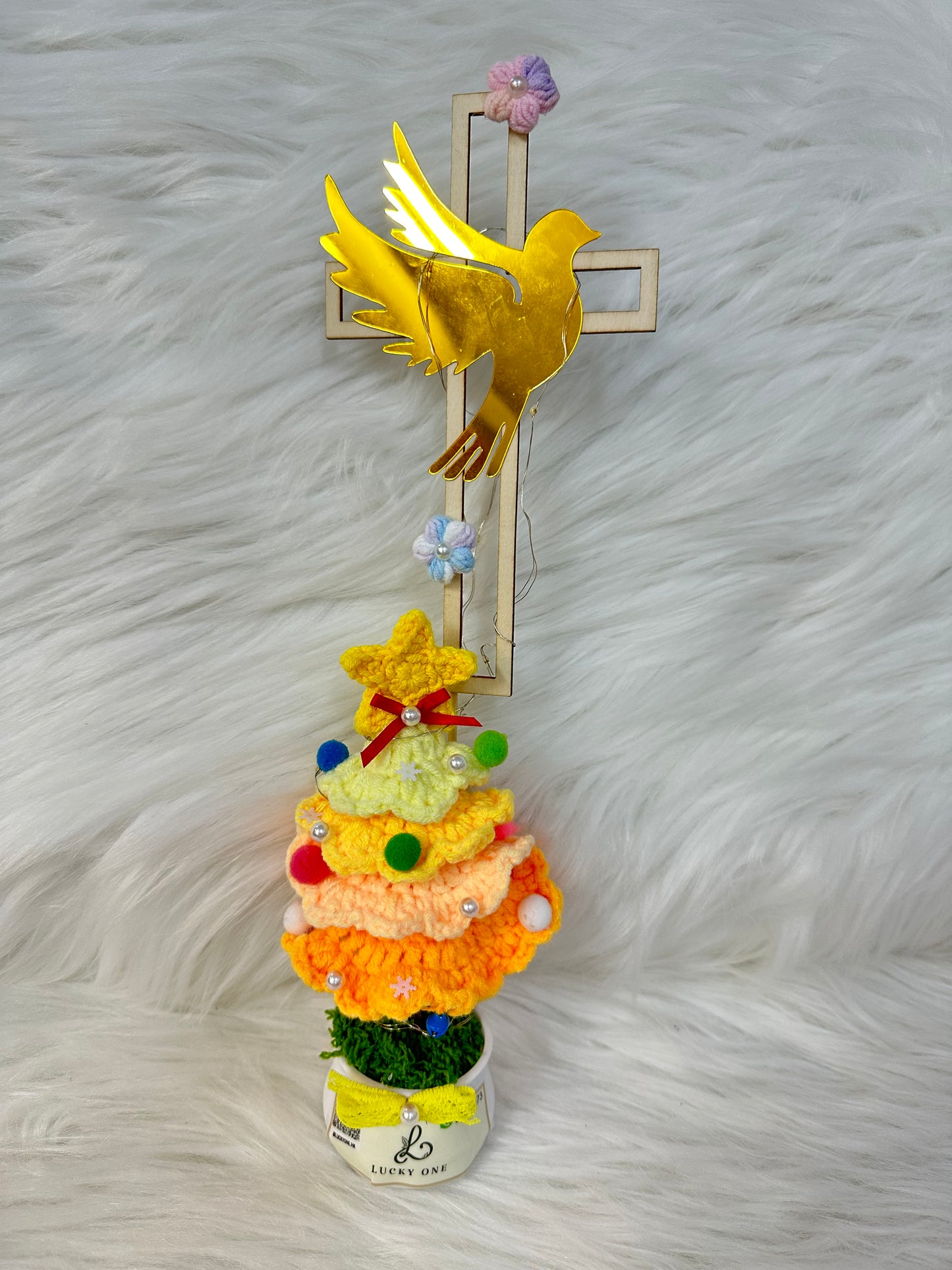 多色可選💐聖誕樹 針織小盆栽|聖誕花束|聖誕禮物|聖誕節|針織花束|企業禮品訂製|學校團體小禮物教會福音會禮品|訂製禮品|公司紀念品|觀塘花店