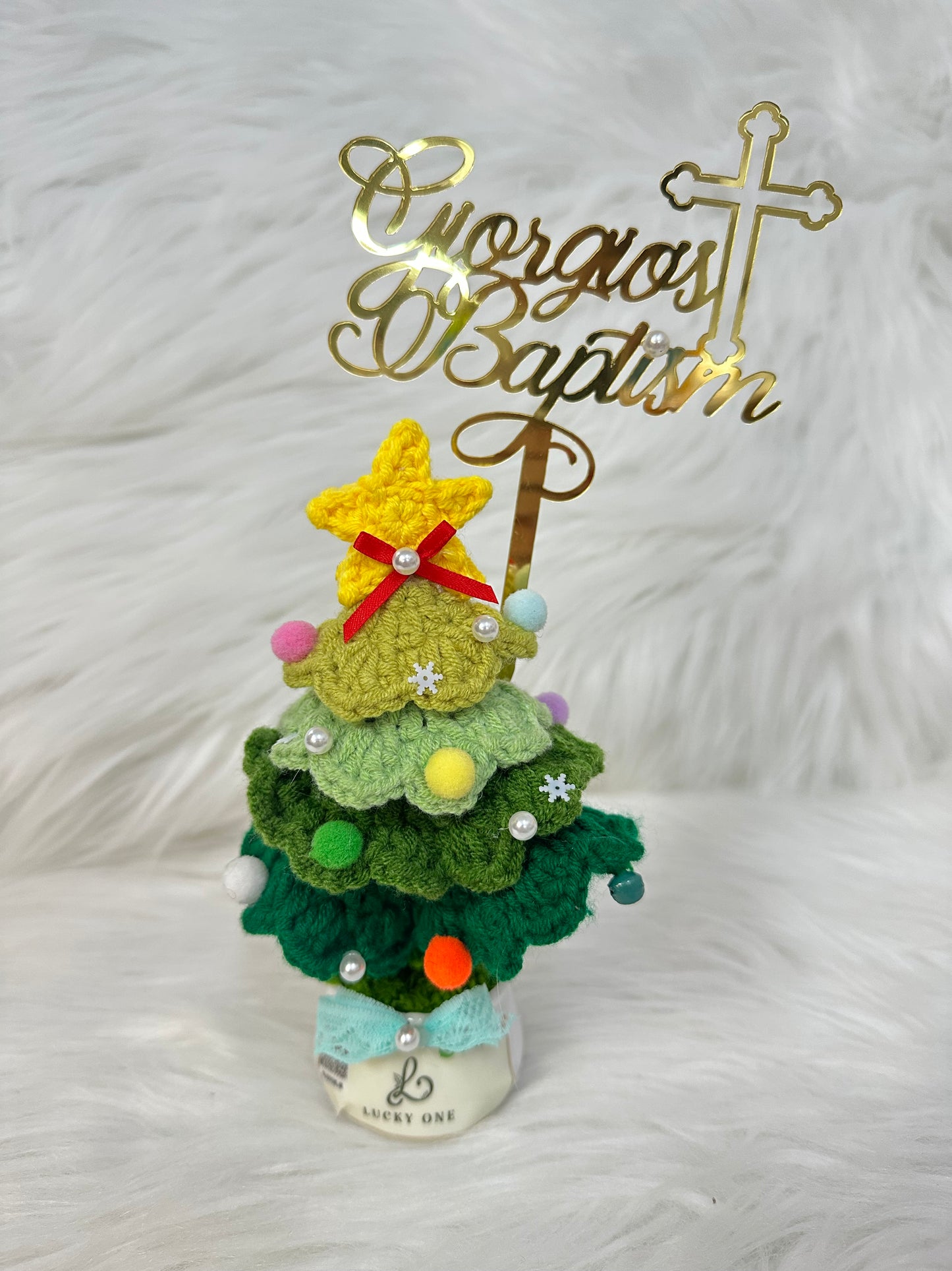 *5色可選🎄聖誕樹 針織小盆栽|聖誕花束|聖誕禮物|聖誕節|教會系列 基督教洗禮 洗禮禮物|浸禮禮物 浸洗禮物|福音會|香港教會|針織花束|企業禮品訂製|學校團體小禮物|教會福音會禮品|訂製禮品|公司紀念品|觀塘花店