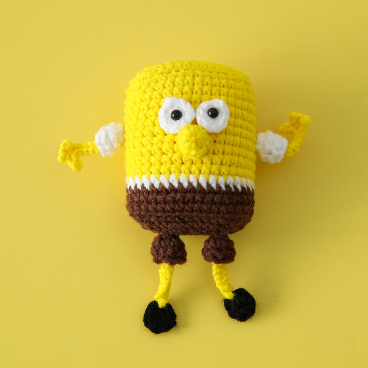 Minions 小黃人| 海綿寶寶|派大星|手工針織公仔|2024人氣動漫卡通角色IP款|鎖匙扣掛件|畢業花束|畢業禮物|畢業公仔|針織花束 編織花束 鈎織花束|人手製作|網上花店|觀塘花店