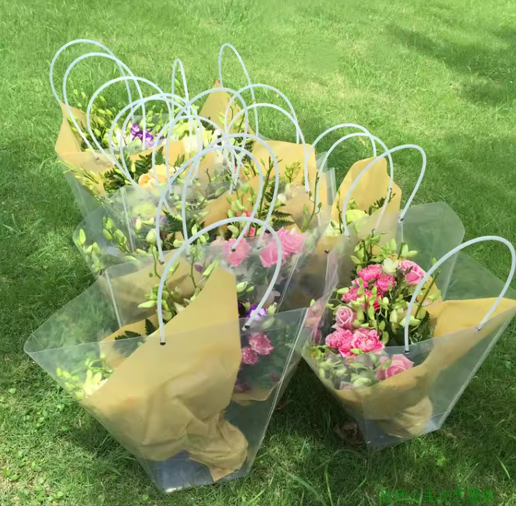 梯形透明手提袋|禮品袋|花袋