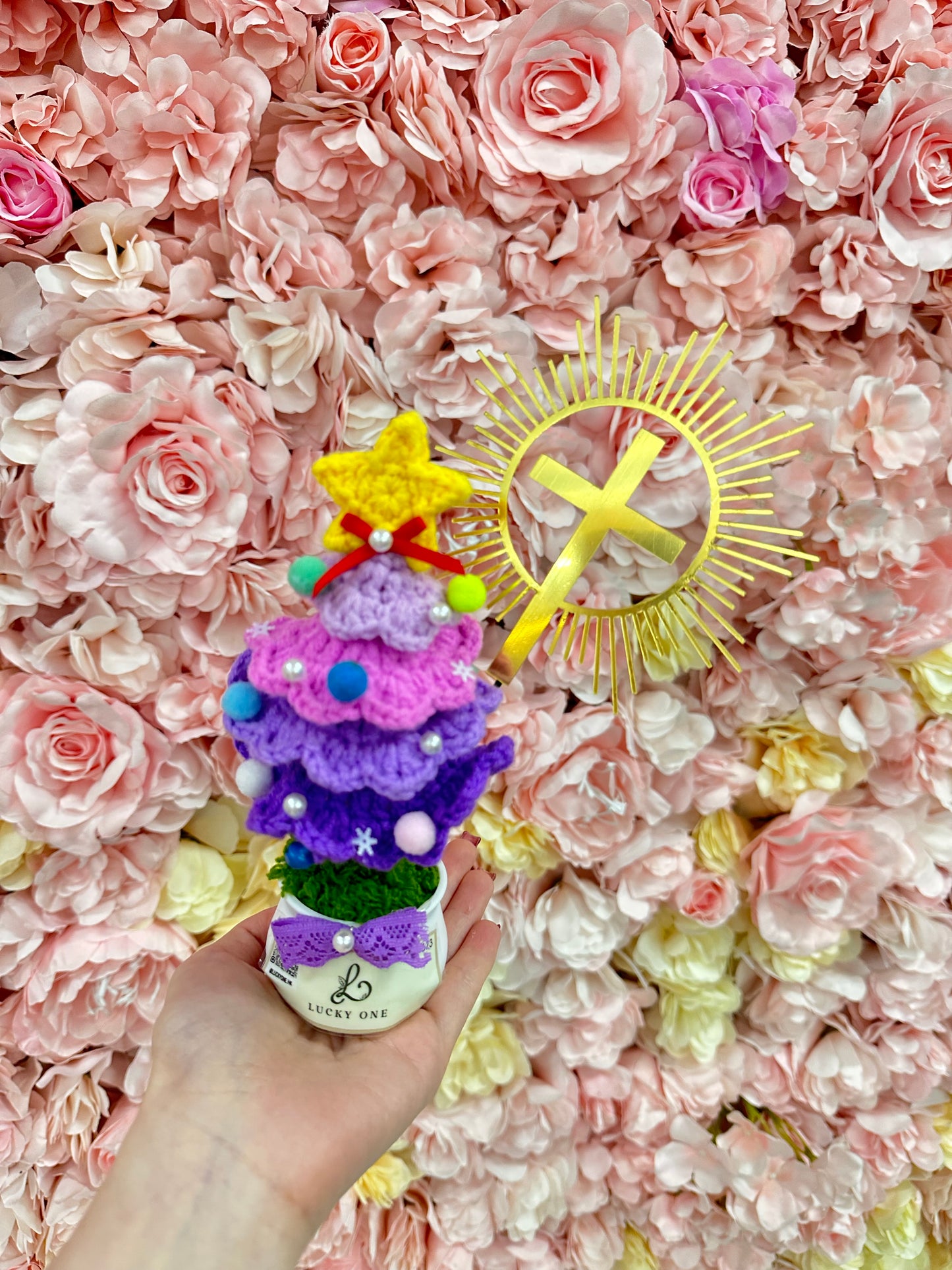 *5色可選🎄聖誕樹 針織小盆栽|聖誕花束|聖誕禮物|聖誕節|教會系列 基督教洗禮 洗禮禮物|浸禮禮物 浸洗禮物|福音會|香港教會|針織花束|企業禮品訂製|學校團體小禮物|教會福音會禮品|訂製禮品|公司紀念品|觀塘花店