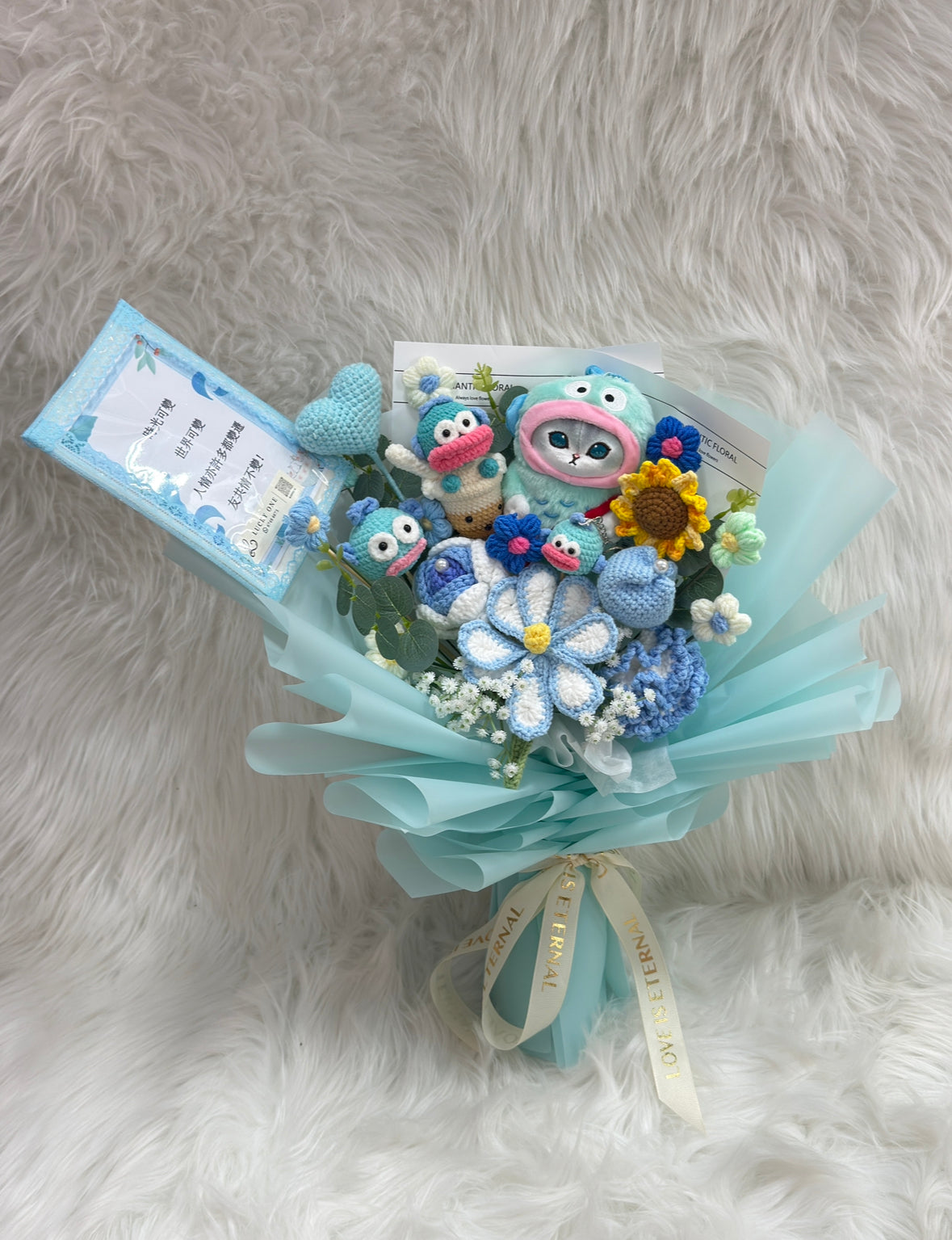 XL Size 超大花束|水怪花束 人魚漢頓公仔花束|Sanrio 三麗鷗|客訂Farewell花束|Mofusand 鯊魚貓|客製禮物|公仔花束|生日花束|畢業花束|週年紀念日花束|情人節花束|網上訂花|平價花店|網上花店|香港花店|觀塘花店