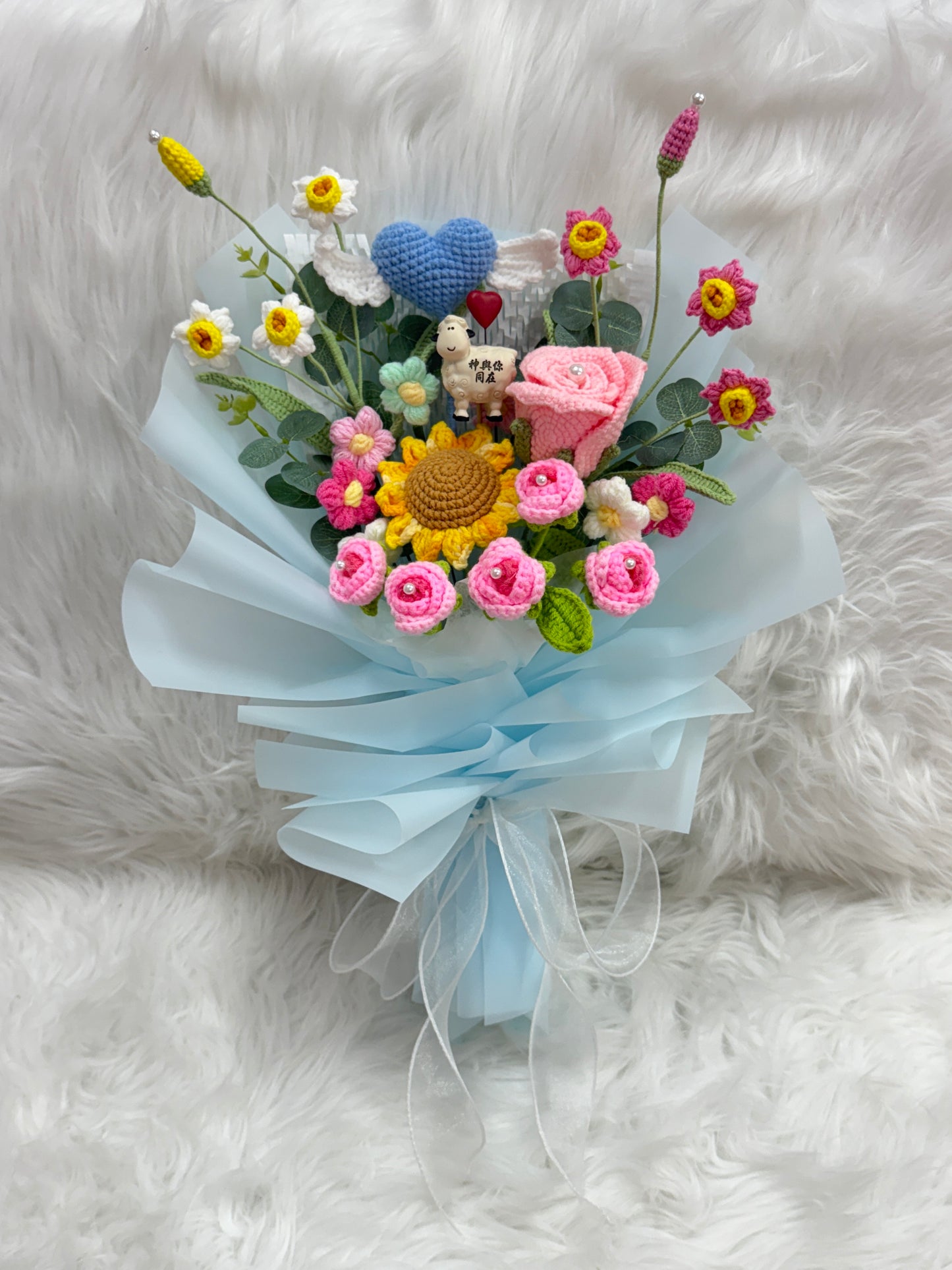 浸禮花束 洗禮花束💐木棉花|乾花|樹脂心心小羊擺設|6款祝福語|教會系列 基督教洗禮 洗禮禮物|浸禮禮物 浸洗禮物|福音會|香港教會|即日送花|網上訂花|觀塘花店