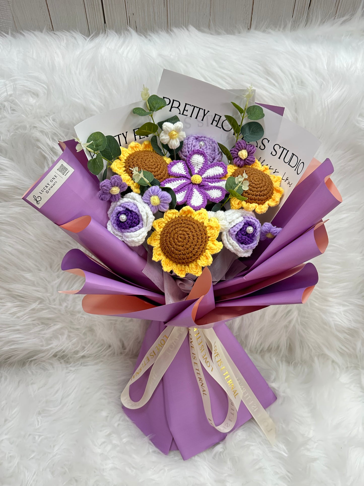 💜XL Size 超大花束|生日花束|客製禮物|生日禮物|畢業花束|週年紀念日花束|情人節花束|即日送花|針織花束|送女朋友|平價花店|網上花店|香港花店|觀塘花店