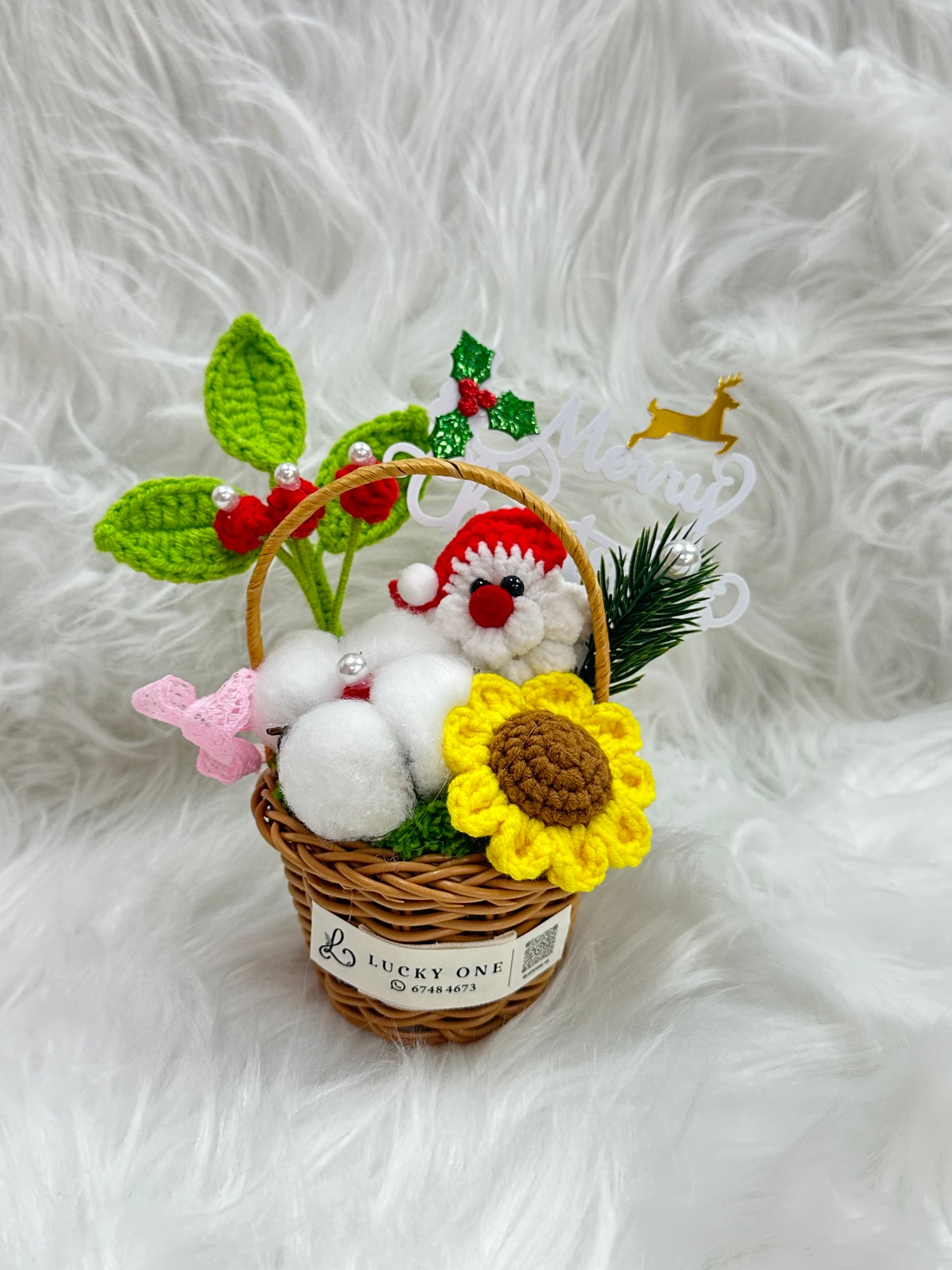 🎄聖誕針織小盆栽|聖誕花束|聖誕禮物|聖誕節|教會系列 基督教洗禮 洗禮禮物|浸禮禮物 浸洗禮物|福音會|香港教會|針織花束|企業禮品訂製|學校團體小禮物|教會福音會禮品|訂製禮品|公司紀念品|觀塘花店