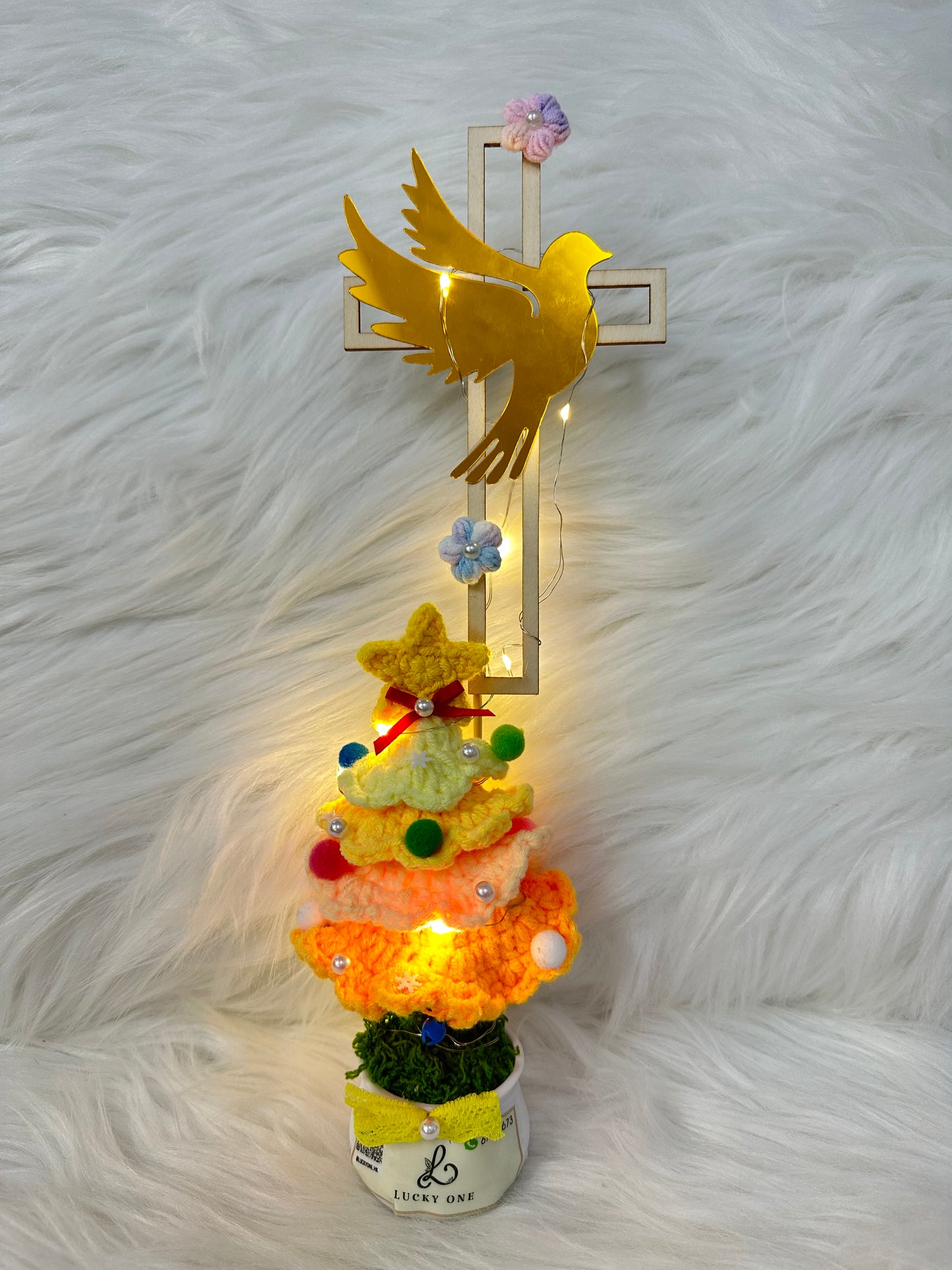 多色可選💐聖誕樹 針織小盆栽|聖誕花束|聖誕禮物|聖誕節|針織花束|企業禮品訂製|學校團體小禮物教會福音會禮品|訂製禮品|公司紀念品|觀塘花店