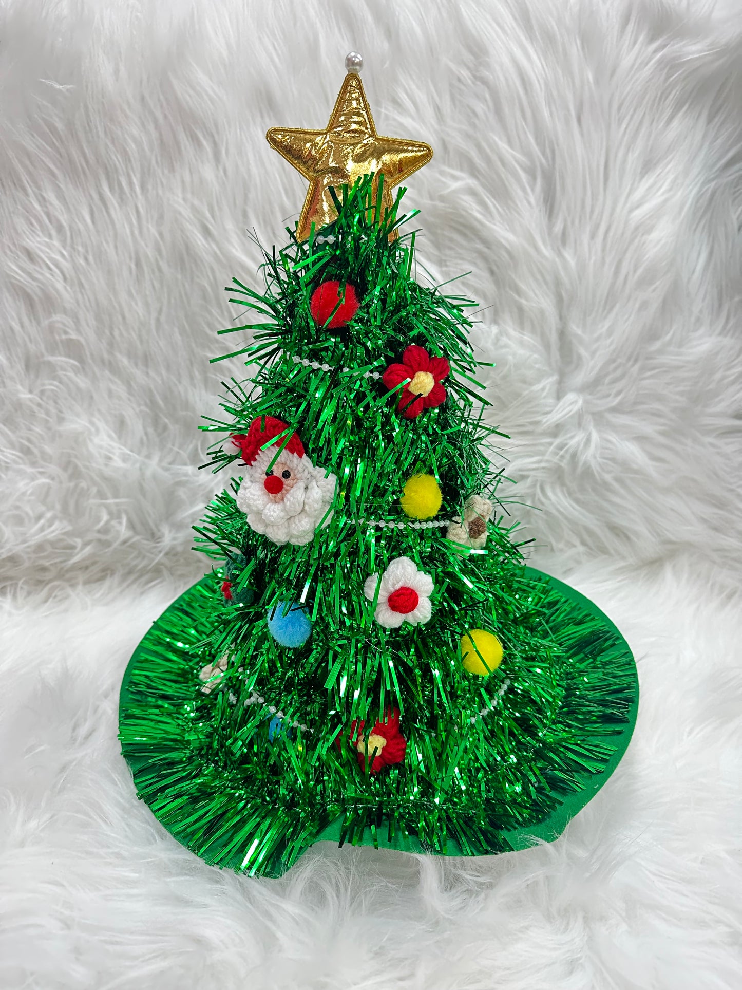 37*38cm 魔法聖誕帽🧑🎄聖誕花束|聖誕禮物|聖誕節禮物|聖誕節花束|聖誕裝飾|聖誕樹裝飾品|交換禮物|針織花束 編織花束|即日送花|網上花店|觀塘花店|香港花店