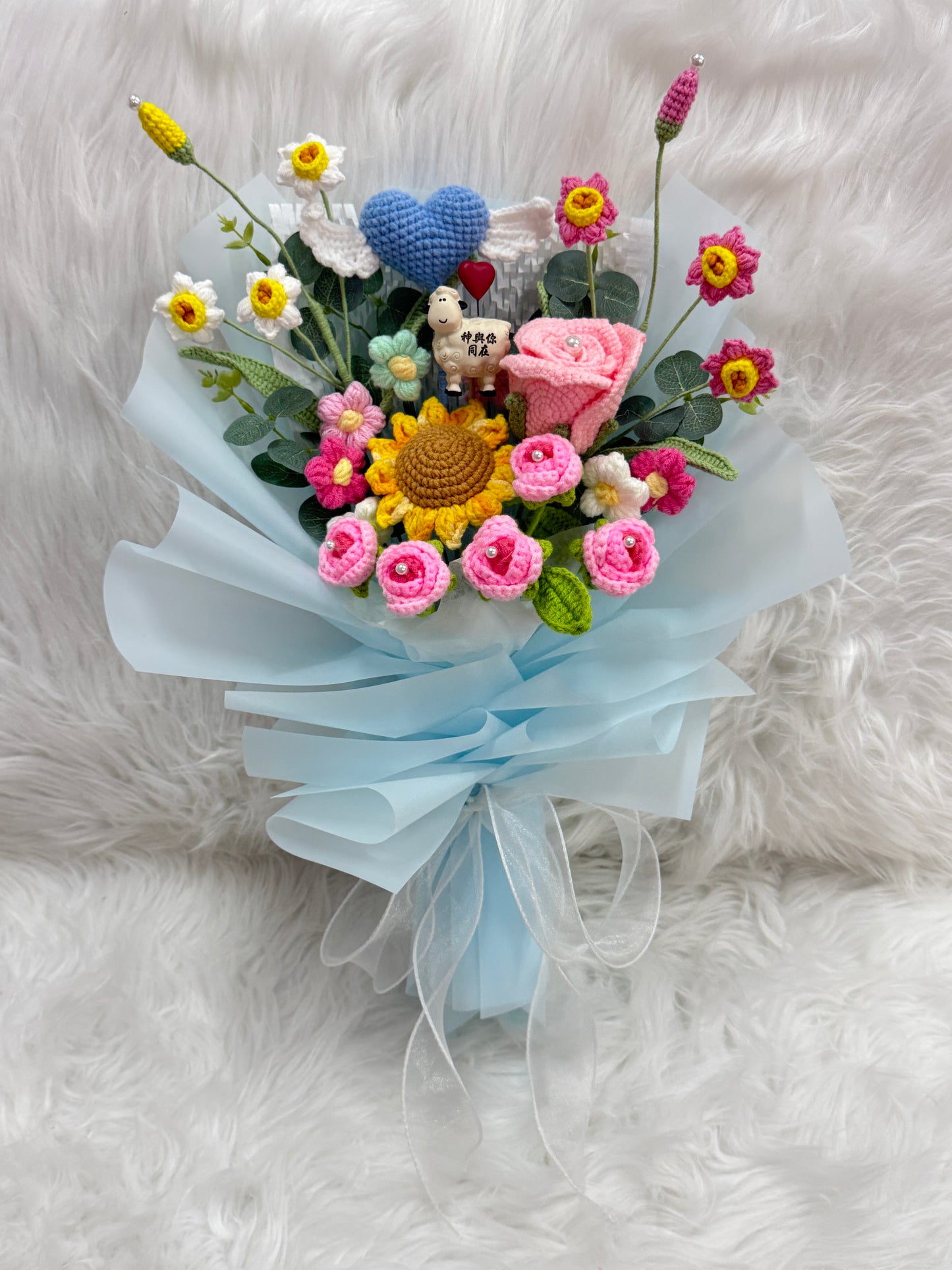浸禮花束 洗禮花束💐木棉花|乾花|樹脂心心小羊擺設|6款祝福語|教會系列 基督教洗禮 洗禮禮物|浸禮禮物 浸洗禮物|福音會|香港教會|即日送花|網上訂花|觀塘花店