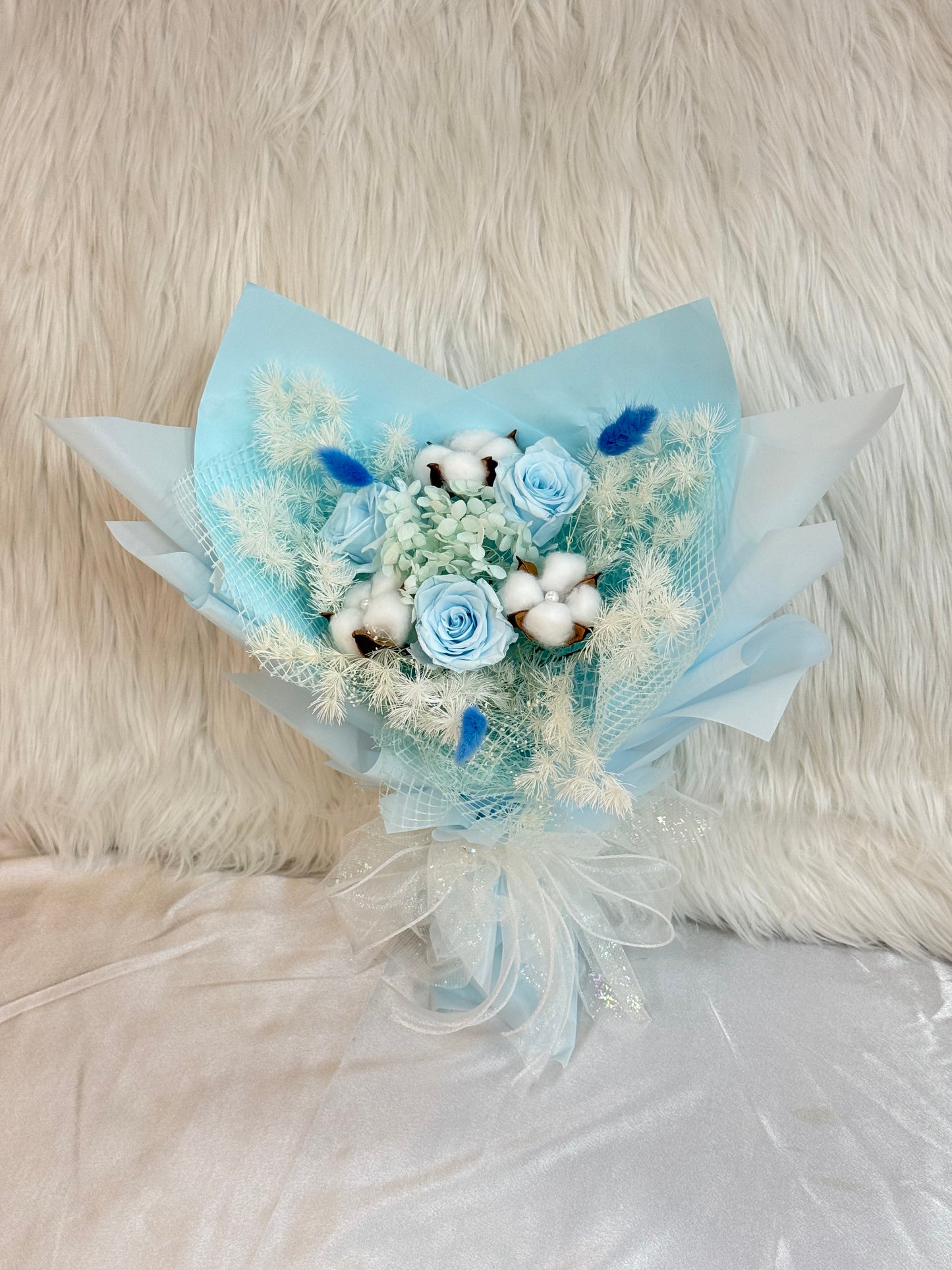 藍色系玫瑰花永生花(大束)|香港永生花|2025 情人節花束|情人節玫瑰花束2025|保鮮花|情人節花 |生日禮物|畢業花束|週年紀念日花束|情人節禮物|即日送花|求婚花束|送女朋友禮物|網上花店|網上訂花|香港花店|觀塘花店