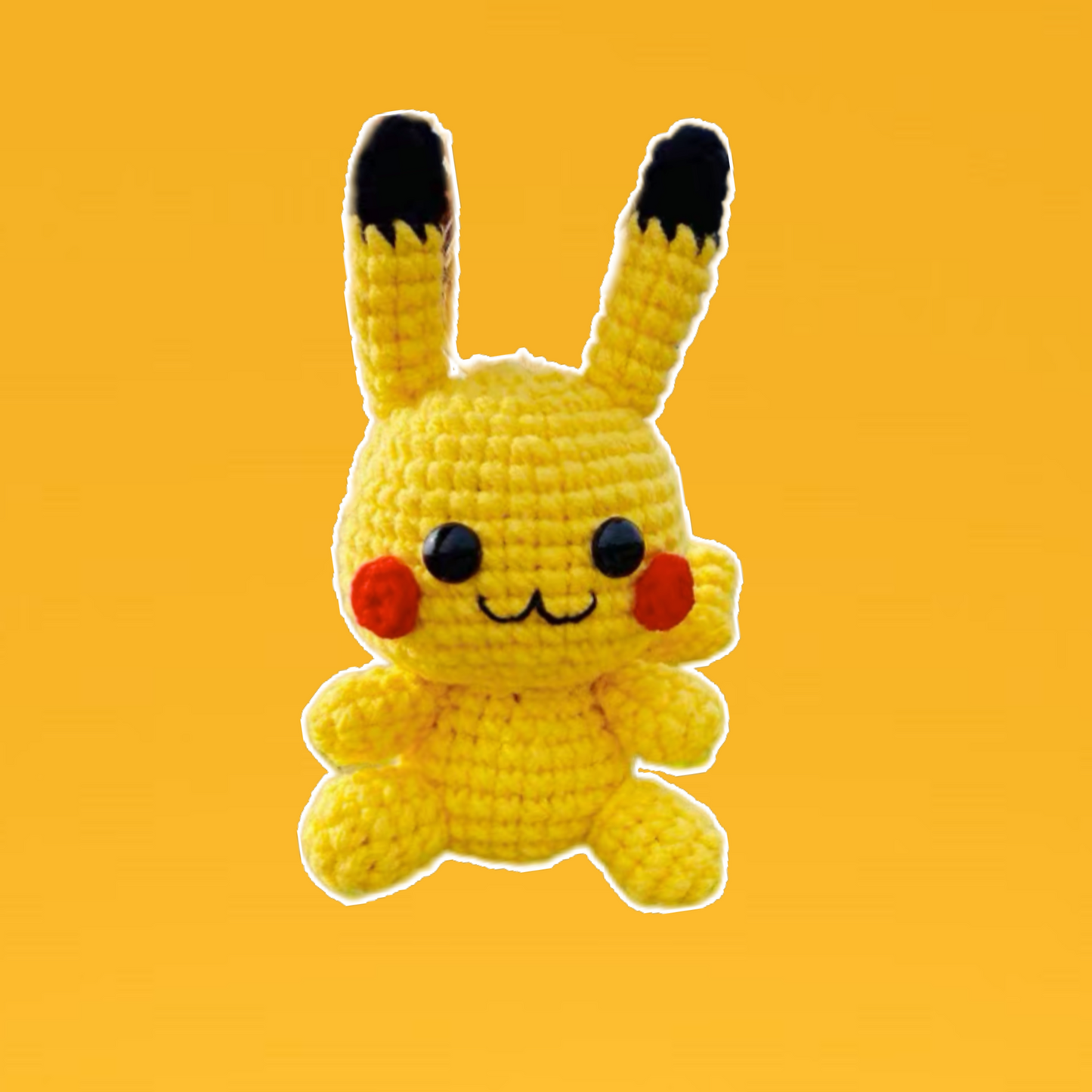 比卡超| Pikachu|手工針織公仔|2024人氣動漫卡通角色IP款|鎖匙扣掛件|畢業花束|畢業禮物|畢業公仔花束|針織花束 編織花束 鈎織花束|人手製作|網上花店|觀塘花店