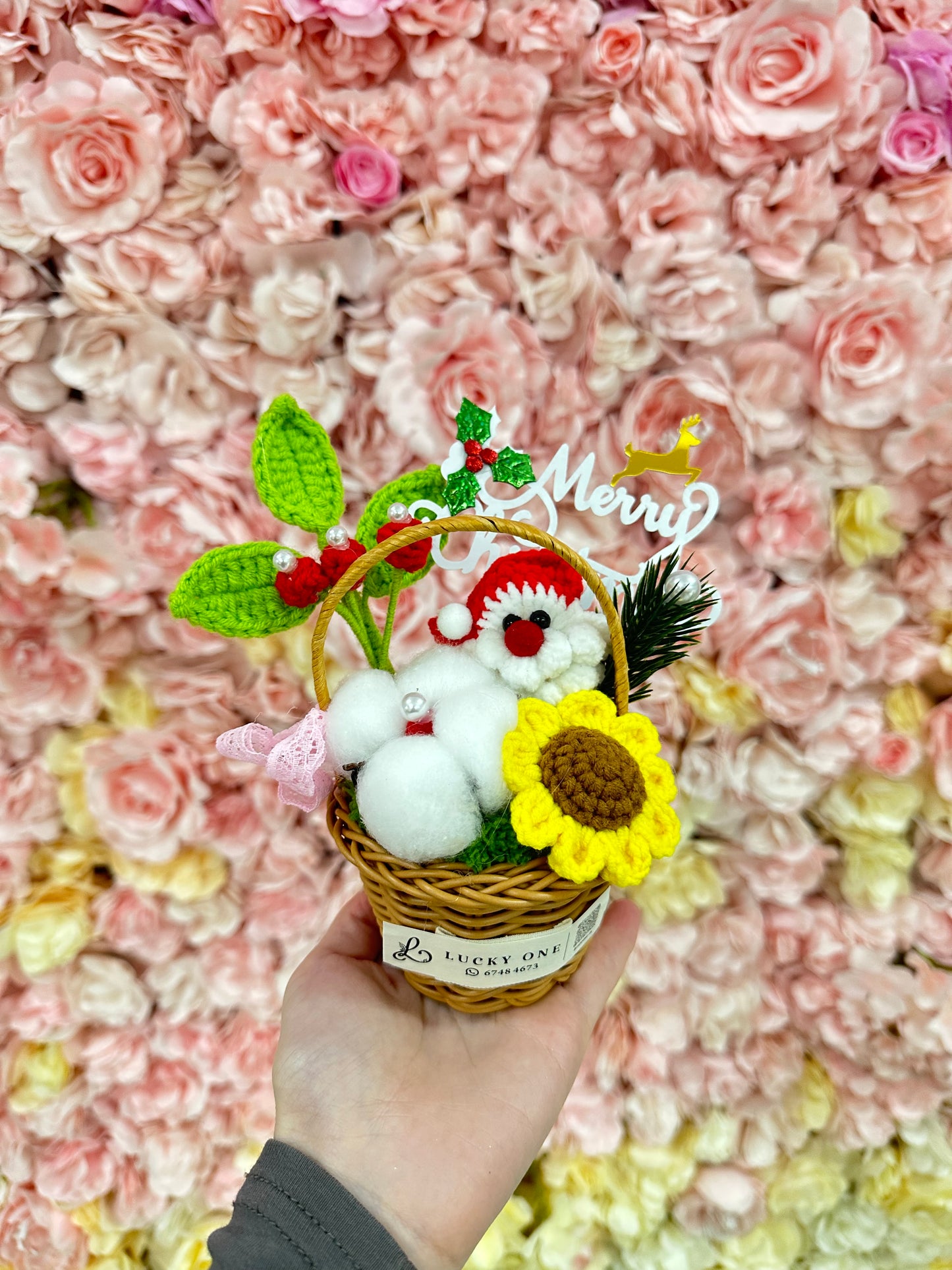 🎄聖誕針織小盆栽|聖誕花束|聖誕禮物|聖誕節|教會系列 基督教洗禮 洗禮禮物|浸禮禮物 浸洗禮物|福音會|香港教會|針織花束|企業禮品訂製|學校團體小禮物|教會福音會禮品|訂製禮品|公司紀念品|觀塘花店