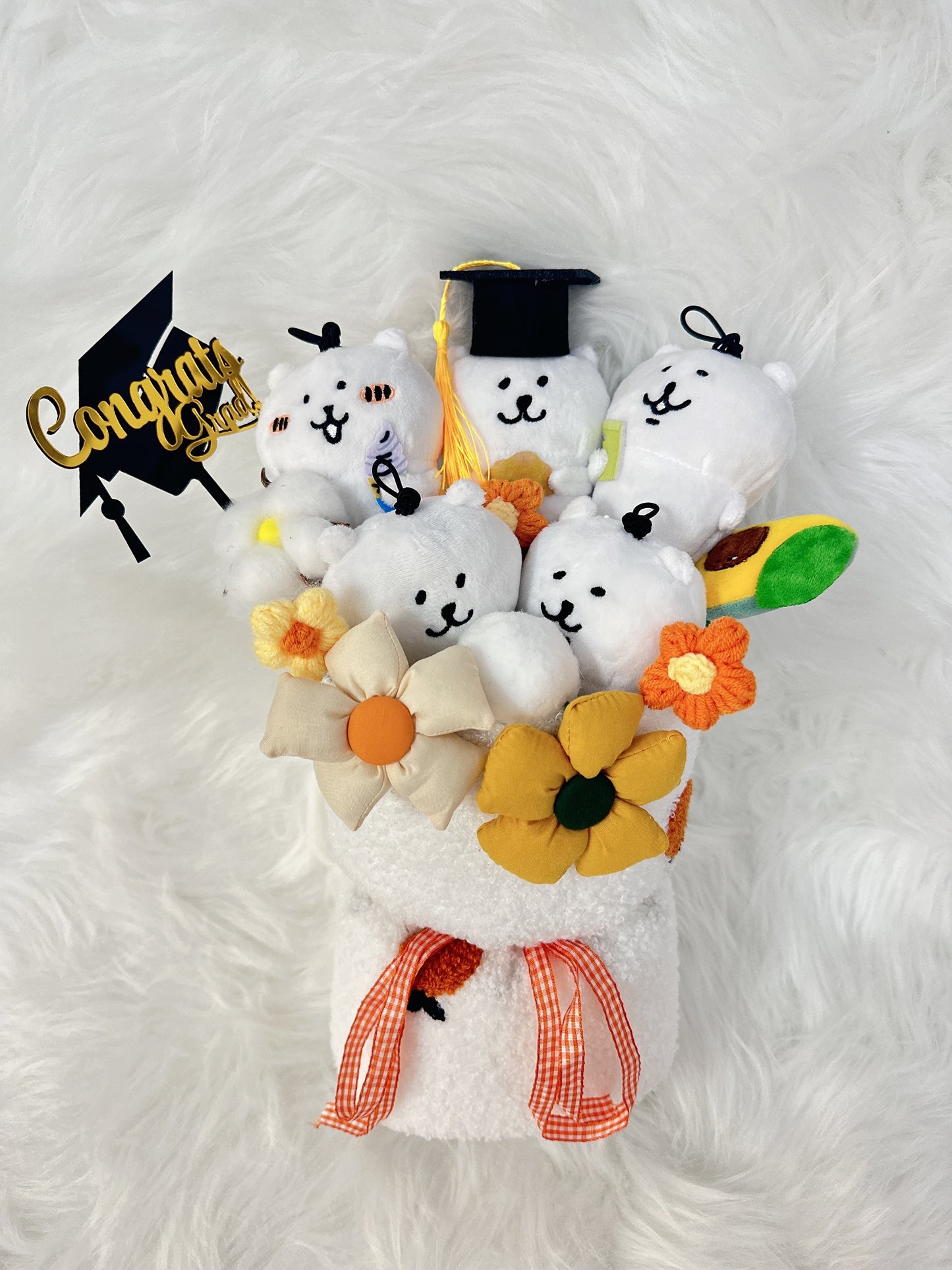 Joke bear 全家福自嘲熊公仔花束(非現貨)|客製禮物$298起|小朋友 幼稚園畢業花束|卡通花束|針織花束|生日花束|畢業公仔花束|畢業禮物|週年紀念日花束|情人節花束|創意禮品|網上訂花|人手製作|觀塘花店|香港花店