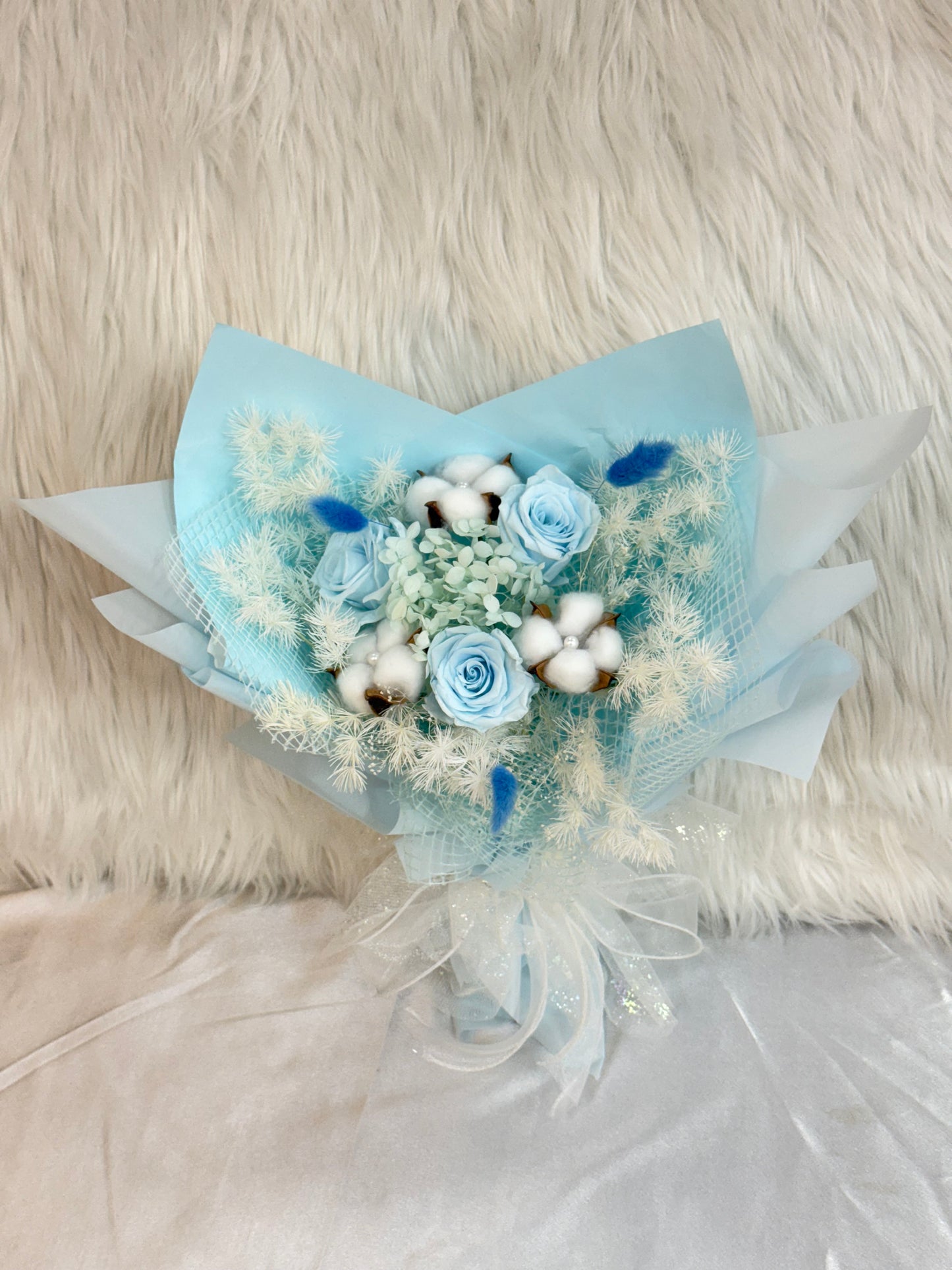 藍色系玫瑰花永生花(大束)|香港永生花|2025 情人節花束|情人節玫瑰花束2025|保鮮花|情人節花 |生日禮物|畢業花束|週年紀念日花束|情人節禮物|即日送花|求婚花束|送女朋友禮物|網上花店|網上訂花|香港花店|觀塘花店