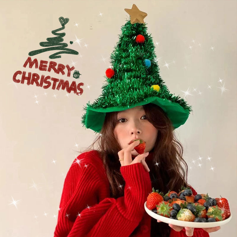魔法聖誕帽(37*38cm)🧑🎄聖誕花束|聖誕禮物|聖誕節禮物|聖誕節花束|聖誕裝飾|聖誕樹裝飾品|交換禮物|針織花束 編織花束|即日送花|網上花店|觀塘花店|香港花店