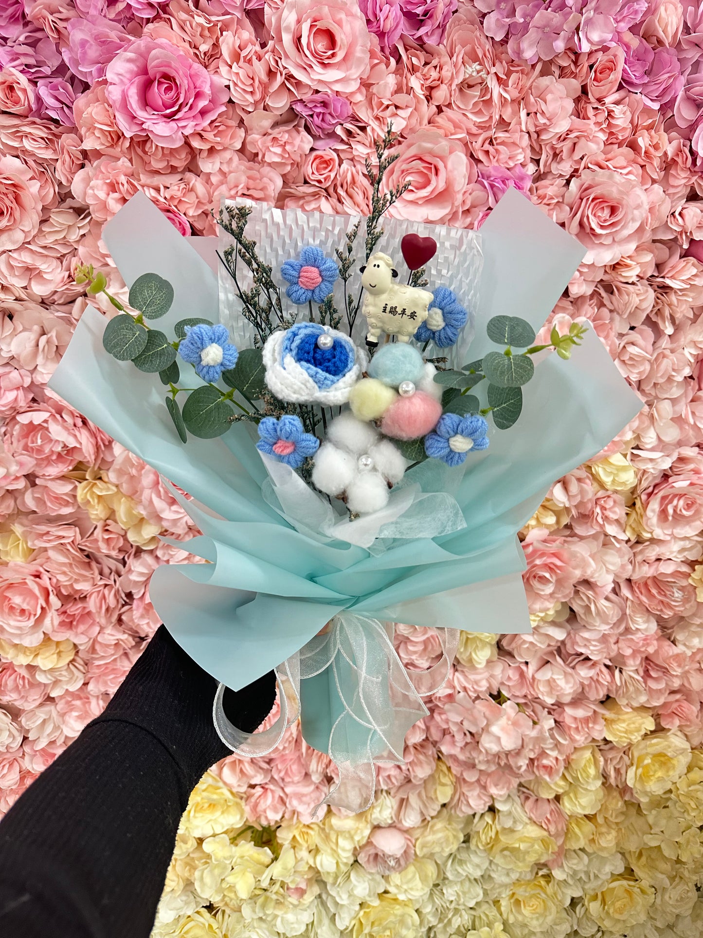 浸禮花束 洗禮花束💐木棉花|乾花|樹脂心心小羊擺設|6款祝福語|教會系列 基督教洗禮 洗禮禮物|浸禮禮物 浸洗禮物|福音會|香港教會|即日送花|網上訂花|觀塘花店
