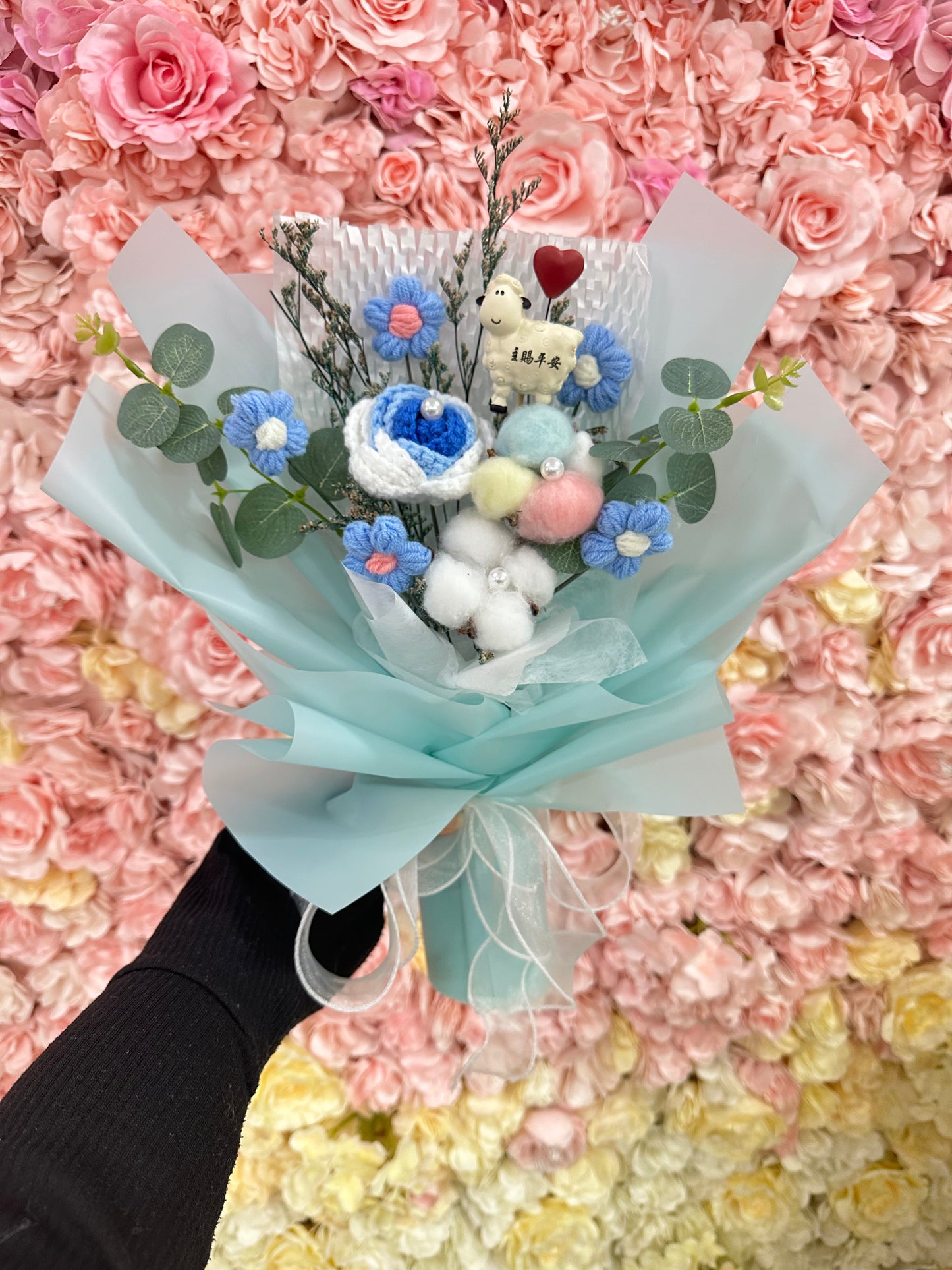 浸禮花束 洗禮花束💐木棉花|乾花|樹脂心心小羊擺設|6款祝福語|教會系列 基督教洗禮 洗禮禮物|浸禮禮物 浸洗禮物|福音會|香港教會|即日送花|網上訂花|觀塘花店