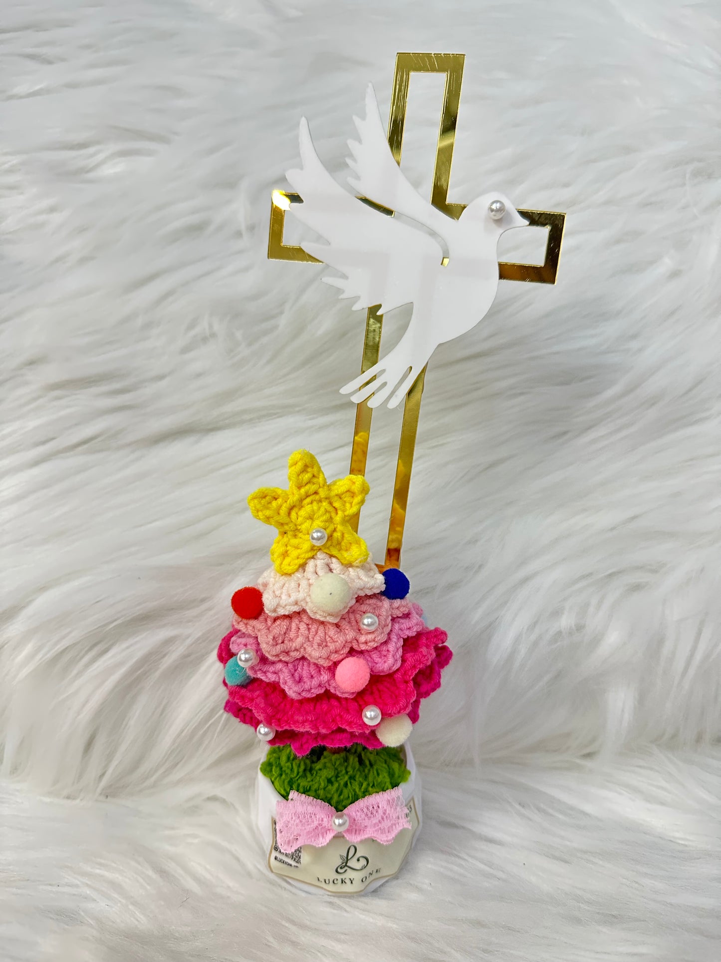 *5色可選🎄聖誕樹 針織小盆栽|聖誕花束|聖誕禮物|聖誕節|教會系列 基督教洗禮 洗禮禮物|浸禮禮物 浸洗禮物|福音會|香港教會|針織花束|企業禮品訂製|學校團體小禮物|教會福音會禮品|訂製禮品|公司紀念品|觀塘花店
