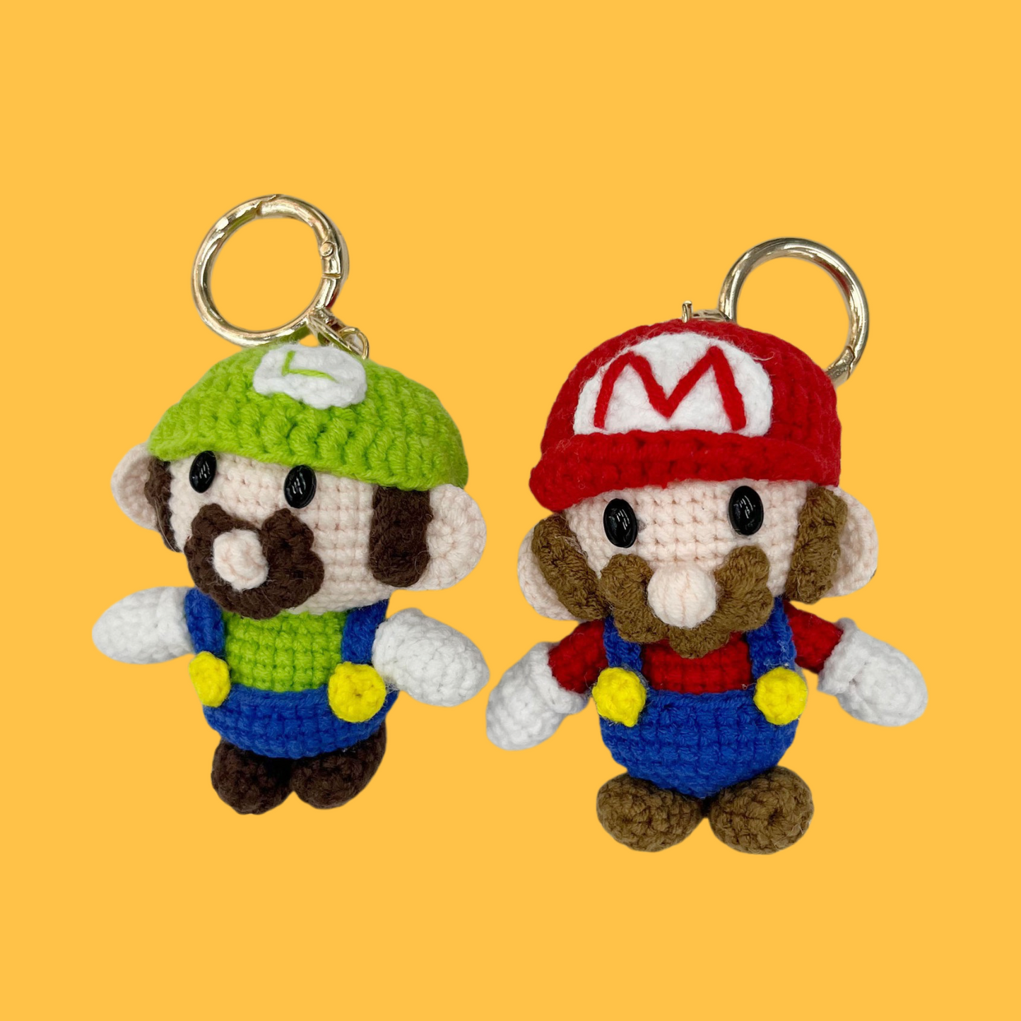 Super Mario|超級瑪利歐系列|孖寶兄弟|手工針織公仔|2024人氣動漫卡通角色IP款|鎖匙扣掛件|畢業花束|畢業禮物|畢業公仔|針織花束 編織花束 鈎織花束|人手製作|網上花店|觀塘花店