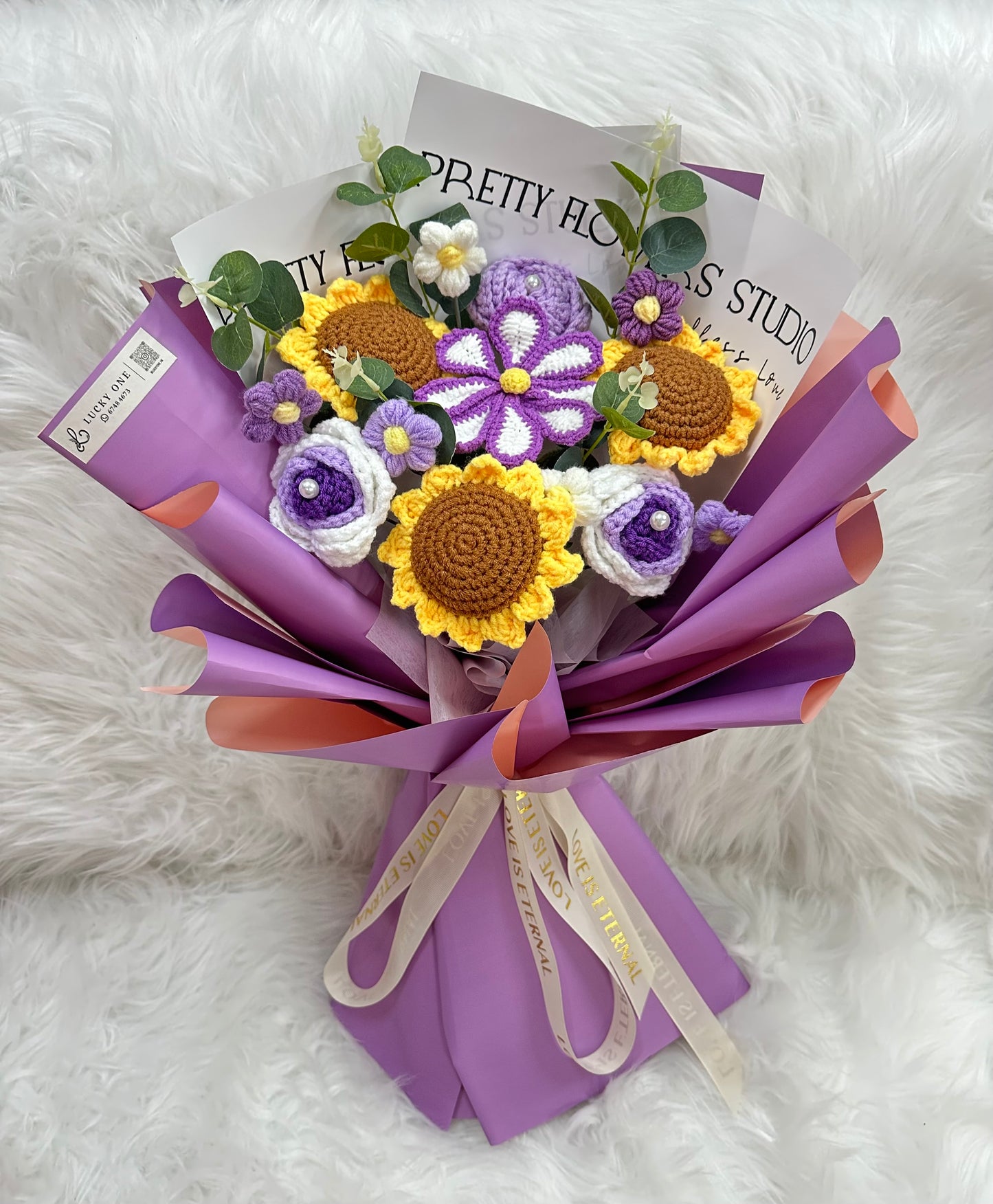 💜XL Size 超大花束|生日花束|客製禮物|生日禮物|畢業花束|週年紀念日花束|情人節花束|即日送花|針織花束|送女朋友|平價花店|網上花店|香港花店|觀塘花店