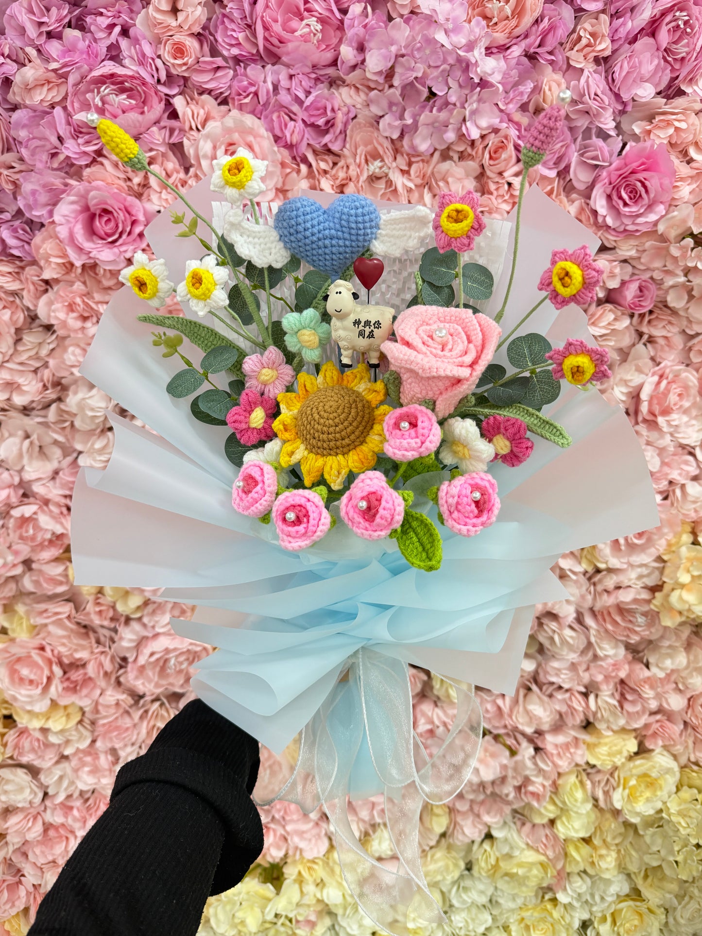 浸禮花束 洗禮花束💐木棉花|乾花|樹脂心心小羊擺設|6款祝福語|教會系列 基督教洗禮 洗禮禮物|浸禮禮物 浸洗禮物|福音會|香港教會|即日送花|網上訂花|觀塘花店
