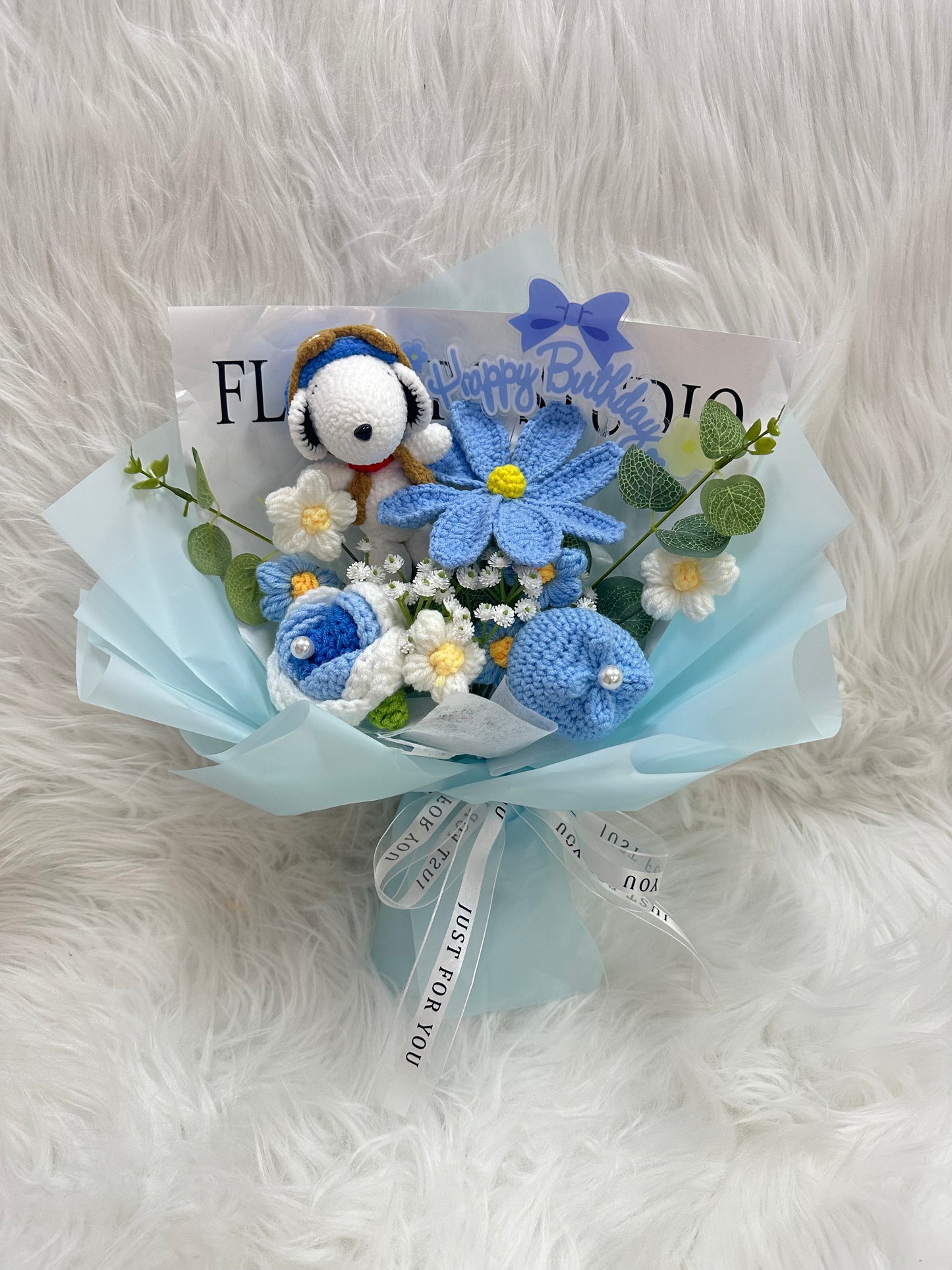 Snoopy史努比公仔花束|史諾比情人節花束|生日花束|畢業花束|卡通花束|公仔花束|生日禮物|週年紀念日花束|情人節花束|平價花店|網上訂花|觀塘花店|香港花店