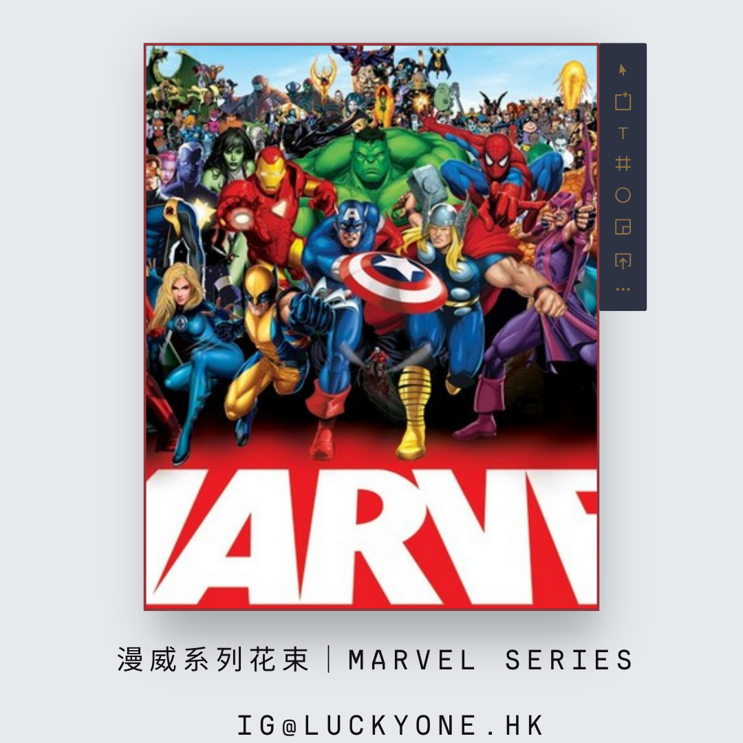 鋼鐵人 (Iron Man)美國隊長 (Captain America)雷神 (Thor)黑寡婦 (Black Widow)蜘蛛人 (Spider-Man)