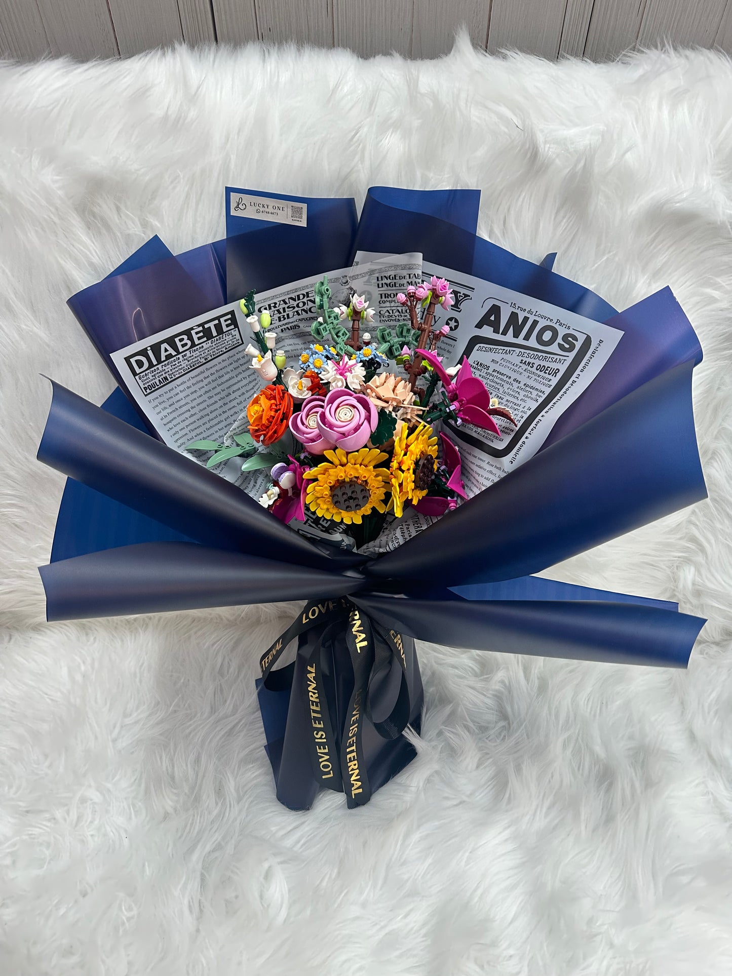 【訂製服務】（非現貨）積木樂高LEGO花束｜客製花束｜ 訂製花束 $298起🔥｜客製禮物｜創意花束｜訂製公仔花束｜生日花束｜畢業花束｜週年紀念日花束｜情人節花束｜升職榮休Farewell 花束｜創意禮物｜網上訂花｜觀塘花店｜香港花店