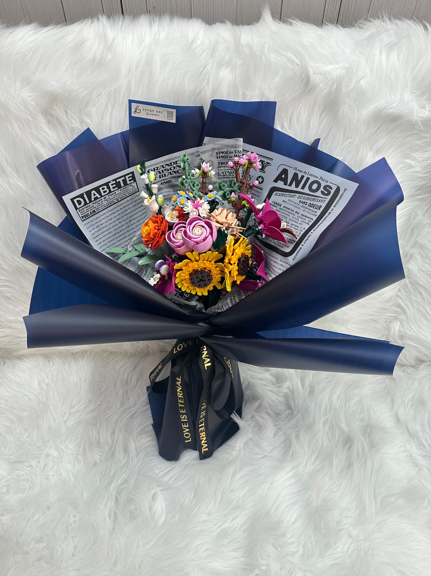 【訂製服務】（非現貨）積木樂高LEGO花束｜客製花束｜ 訂製花束 $298起🔥｜客製禮物｜創意花束｜訂製公仔花束｜生日花束｜畢業花束｜週年紀念日花束｜情人節花束｜升職榮休Farewell 花束｜創意禮物｜網上訂花｜觀塘花店｜香港花店